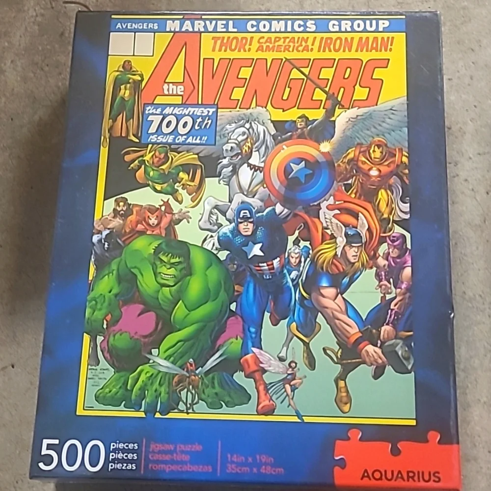 2 Puzzles 500 Pieces Each Avengers & Captain Marvel New In Sealed Boxes